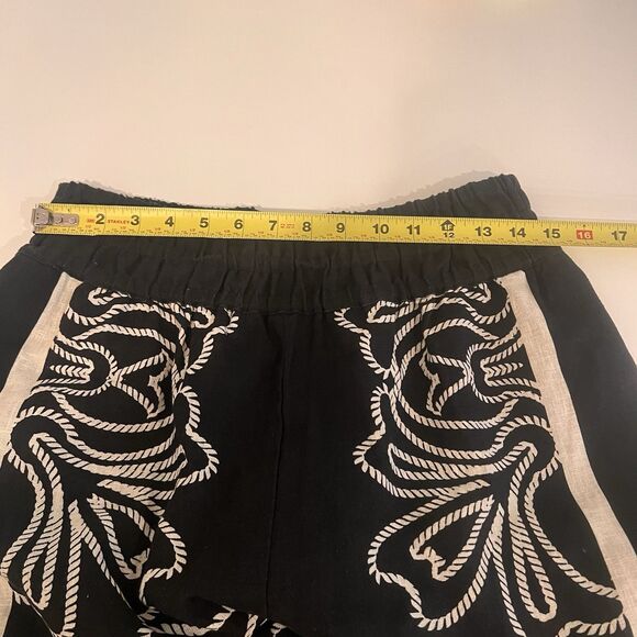 Women's ANTHROPOLOGIE Black Linen Blend Somerset Wide Leg Crop Pants Size Medium - Picture 8 of 11